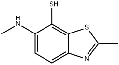 7-Benzothiazolethiol,2-methyl-6-(methylamino)-(9CI) Structure