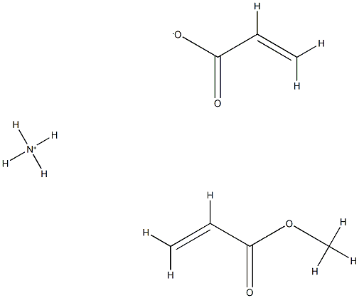 2-丙烯酸、2-丙烯酸甲酯的聚合物铵盐 结构式
