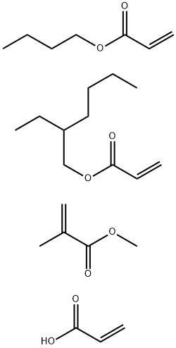 2-Propenoic acid, 2-methyl-, methyl ester, polymer with butyl 2-propenoate, 2-ethylhexyl 2-propenoate and 2-propenoic acid Structure