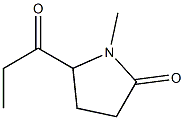 2-Pyrrolidinone,1-methyl-5-(1-oxopropyl)-(9CI) Structure
