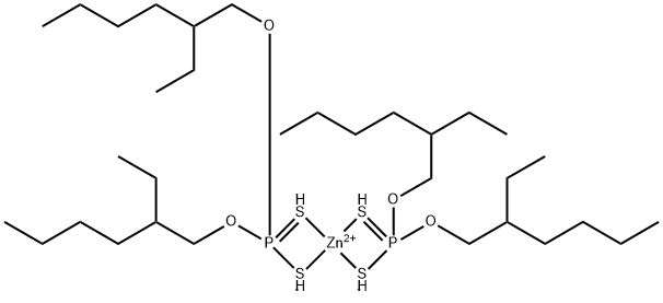 zinc bis[O,O-bis(2-ethylhexyl)] bis(dithiophosphate) Structure