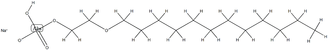 ジPOE(10)ラウリルエ-テルリン酸ナトリウム 化学構造式