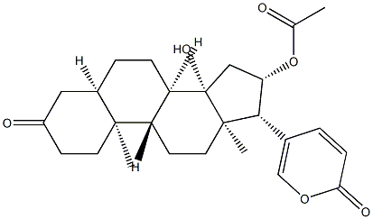 16β-Acetoxy-14-hydroxy-3-oxo-5β,14β-bufa-20,22-dienolide Structure