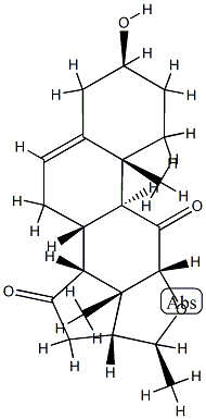 (14β,17R,20S)-3β-Hydroxy-12α,20-epoxypregn-5-ene-11,15-dione,427-26-9,结构式