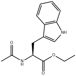 rac-(R*)-2-(アセチルアミノ)-3-(1H-インドール-3-イル)プロパン酸エチル 化学構造式