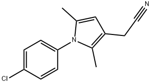 1-(4-CHLOROPHENYL)-2,5-DIMETHYL-1H-PYRROL-3-YL]ACETONITRILE 结构式
