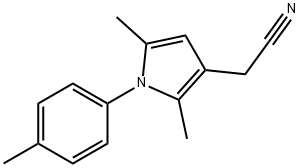 2,5-DIMETHYL-1-(4-METHYLPHENYL)-1H-PYRROL-3-YL]ACETONITRILE 结构式