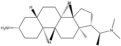 (20S)-N',N'-ジメチル-5α-プレグナン-3β,20-ジアミン 化学構造式