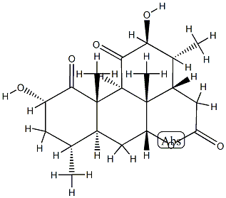 2α,12β-Dihydroxypicrasane-1,11,16-trione Structure