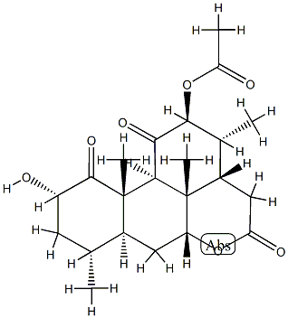 12β-(Acetyloxy)-2α-hydroxypicrasane-1,11,16-trione Structure