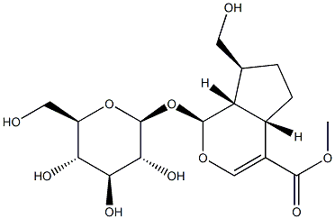 (1S)-1α-(β-D-Glucopyranosyloxy)-1,4aα,5,6,7,7aα-hexahydro-7α-(hydroxymethyl)cyclopenta[c]pyran-4α-carboxylic acid methyl ester Structure