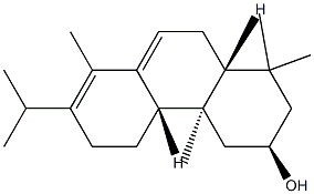 (3R,4bβ,10aβ)-1,2,3,4,4a,4b,5,6,10,10a-Decahydro-1,1,4aα,8-tetramethyl-7-isopropylphenanthren-3β-ol Struktur