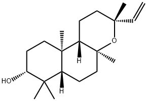 (3R,6aβ,10bβ)-Dodecahydro-3-ethenyl-3,4aα,7,7,10aα-pentamethyl-1H-naphtho[2,1-b]pyran-8α-ol Struktur