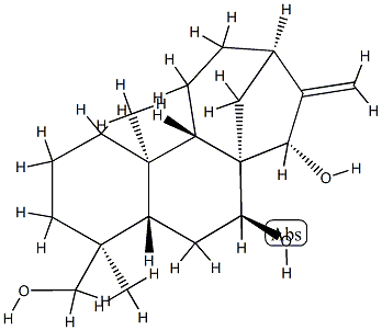 (4S,15S)-Kaur-16-ene-7β,15,19-triol Structure