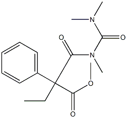 α-[[[(Dimethylamino)carbonyl](methyl)amino]carbonyl]-α-ethylbenzeneacetic acid methyl ester 结构式