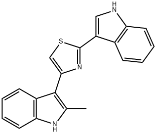 3-[2-(1H-indol-3-yl)-1,3-thiazol-4-yl]-2-methyl-1H-indole Structure