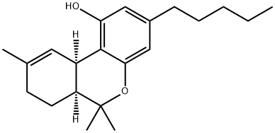 (6aS)-6,6,9-Trimethyl-3-pentyl-6aα,7,8,10aα-tetrahydro-6H-dibenzo[b,d]pyran-1-ol 结构式