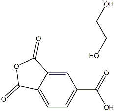 1,3-二氢-1,3-二氧基-5-异苯并呋喃羧酸和1,2-乙二醇的聚合物, 43011-20-7, 结构式
