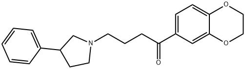 1-(2,3-dihydrobenzo[b][1,4]dioxin-6-yl)-4-(3-phenylpyrrolidin-1-yl)butan-1-one Struktur