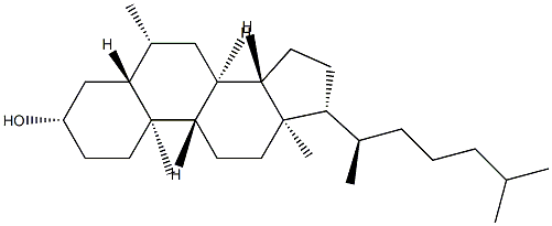 6β-Methyl-5α-cholestan-3β-ol Structure