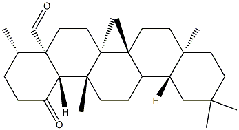 1-オキソ-D:A-フリードオレアナン-24-アール 化学構造式