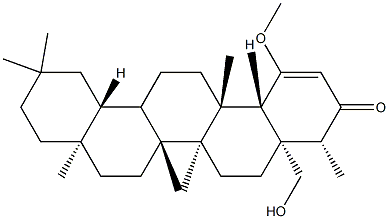 24-Hydroxy-1-methoxy-D:A-friedoolean-1-en-3-one 结构式