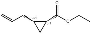 Cyclopropanecarboxylic acid, 2-(2-propenyl)-, ethyl ester, (1R,2S)-rel- (9CI) 结构式
