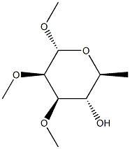 Methyl 6-deoxy-2,3-di-O-Methyl-α-D-allopyranoside Structure
