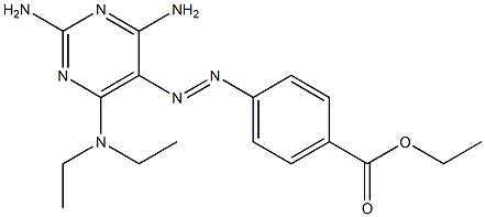 Ethyl=p-[[2,4-diamino-6-(diethylamino)pyrimidin-5-yl]azo]benzoate Structure