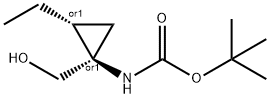 Carbamic acid, [(1R,2R)-2-ethyl-1-(hydroxymethyl)cyclopropyl]-, 1,1- Structure