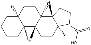 5β-Androstane-17β-carboxylic acid Struktur