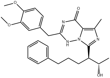 2-(3,4-diMethoxybenzyl)-7-((2S,3S)-2-hydroxy-6-phenylhexan-3-yl)-5-MethyliMidazo[1,5-f][1,2,4]triazin-4(3H)-one Struktur