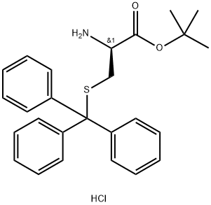 HD-CYS(TRT)-OTBU(盐酸盐), 439089-10-8, 结构式