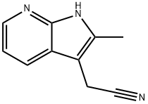 2-METHYL-1 H-PYRROLO[2,3-B]PYRIDINE-3-YL )-ACETONITRILE Struktur