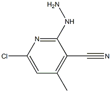 3-Pyridinecarbonitrile,6-chloro-2-hydrazino-4-methyl-(9CI) Structure
