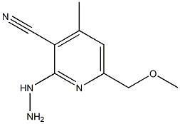 3-Pyridinecarbonitrile,2-hydrazino-6-(methoxymethyl)-4-methyl-(9CI) Structure