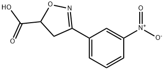 3-(3-nitrophenyl)-4,5-dihydro-1,2-oxazole-5-carboxylic acid Struktur