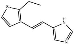 1H-Imidazole,4-[(1E)-2-(2-ethyl-3-thienyl)ethenyl]-(9CI) 结构式