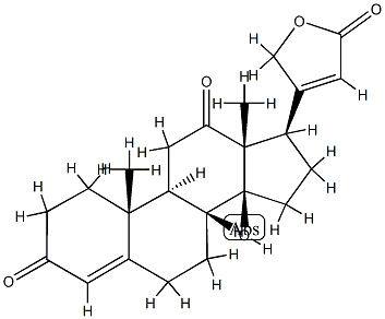 14-Hydroxy-3,12-dioxocarda-4,20(22)-dienolide Structure