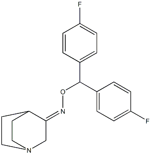 quinuclidin-3-one O-[bis(4-fluorophenyl)methyl]oxime Structure