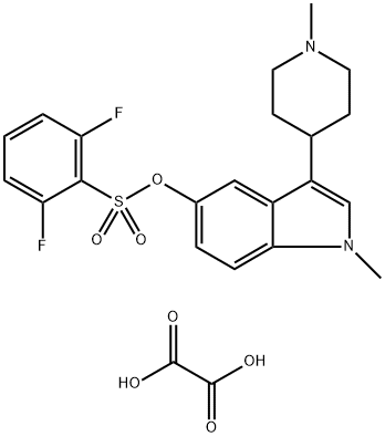 1-Methyl-3-(1-methyl-4-piperindin-4-yl)-5-hydroxy-1H-indole2,6-difluorobenzenesulfonicacidesteroxalate Struktur