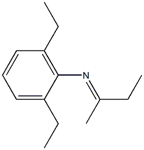 Benzenamine, 2,6-diethyl-N-(1-methylpropylidene)-, [N(E)]- (9CI) Structure