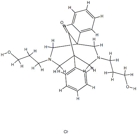 3,7-DIAZABICYCLO(3.3.1)NONAN-9-ONE, 3,7-BIS(3-HYDROXYPROPYL)-1,5-DIPHE NYL-, HYDR Structure