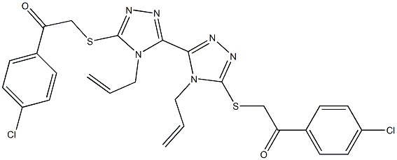 2,2-((4,4-diallyl-4H,4H-[3,3-bi(1,2,4-triazole)]-5,5-diyl)bis(sulfanediyl))bis(1-(4-chlorophenyl)ethan-1-one) Struktur