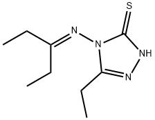 3H-1,2,4-Triazole-3-thione,5-ethyl-4-[(1-ethylpropylidene)amino]-2,4-dihydro-(9CI) 结构式