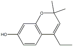2H-1-Benzopyran-7-ol,4-ethyl-2,2-dimethyl-(9CI) Structure