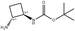Carbamic acid, [(1R,2R)-2-aminocyclobutyl]-, 1,1-dimethylethyl ester, rel- (9CI) Structure