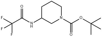 tert-butyl 3-(2,2,2-trifluoroacetamido)piperidine-1-carboxylate Struktur