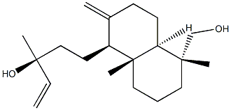 (1S,αS,4aα)-α-エテニルデカヒドロ-5α-(ヒドロキシメチル)-α,5,8aβ-トリメチル-2-メチレンナフタレン-1β-(1-プロパノール) 化学構造式