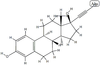 (8S,9S,13S,14S,17S)-17-(2-chloroethynyl)-13-methyl-7,8,9,11,12,14,15,1 6-octahydro-6H-cyclopenta[a]phenanthrene-3,17-diol Struktur